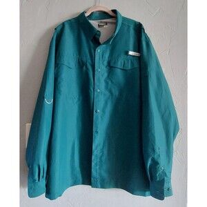 HABIT Solar Factor,Shirt Men 2XL,,Green, Long Sleeve, 26 Inch Of Armp To Armp.